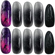 Amazon | ハロウィン 付け爪 ネイルチップ ロング ダークカラー